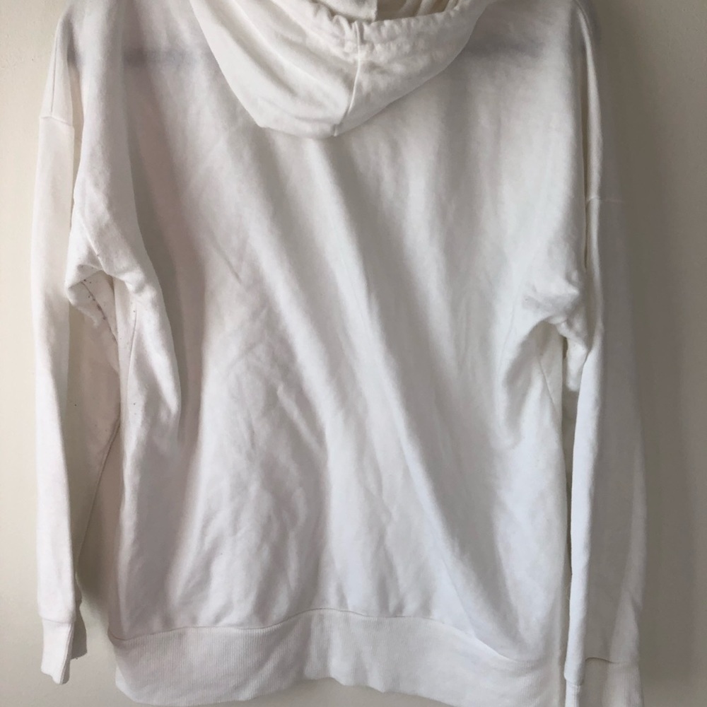 White distressed pull over hoodie - Picture 5 of 6